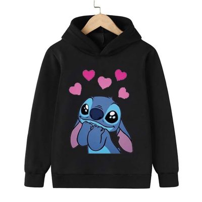 Children Lovely Stitch Disney Cartoon Hoodies Boys Girls Cotton Sweatshirt Kids Tops Baby Kids Pullovers 2 1 - Stitch Plush