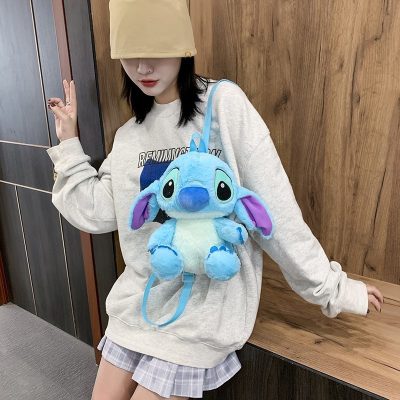 Genuine Disney Stitch Plush Backpack Cute Anime Figure Stuffed Doll Kawaii Stitch Toy Children Knapsack Kindergarten - Stitch Plush