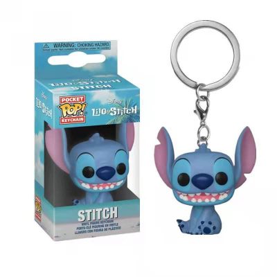 Keychain Disney Stitch angel Tiki Stitch Summer Stitch Vinyl Action Figure Collection Pocket Keyring Child Christmas - Stitch Plush