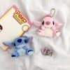 Stitch Kawaii Plush Toys Stitch Angie Cute Dolls with Plastic Hook Keychain Pendant Soft Children Toys - Stitch Plush